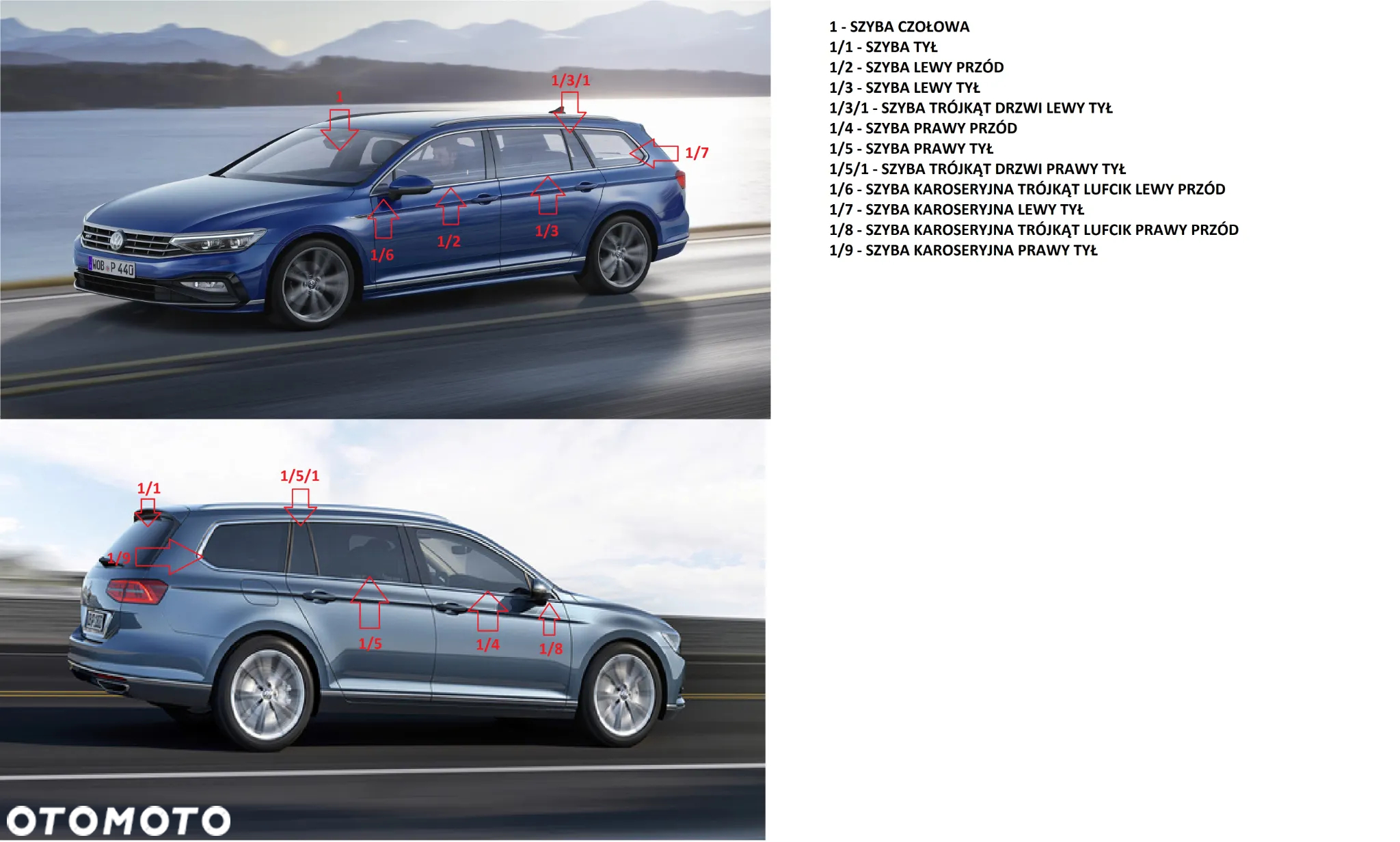 SZYBY TOYOTA / LEXUS / NISSAN / SUZUKI / MITSUBISHI BOCZNA CZOŁOWA TYLNA - 2