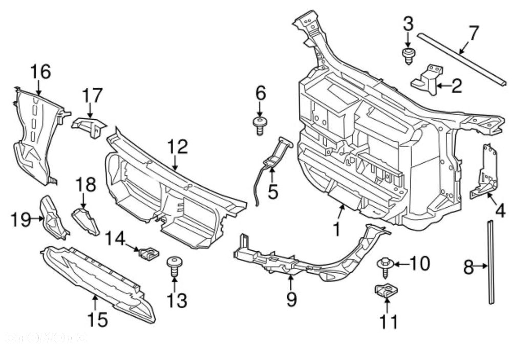 KPL pas przedni wlot powietrza kierownica okular lampy BMW X1 E84 2009-2015 - 9