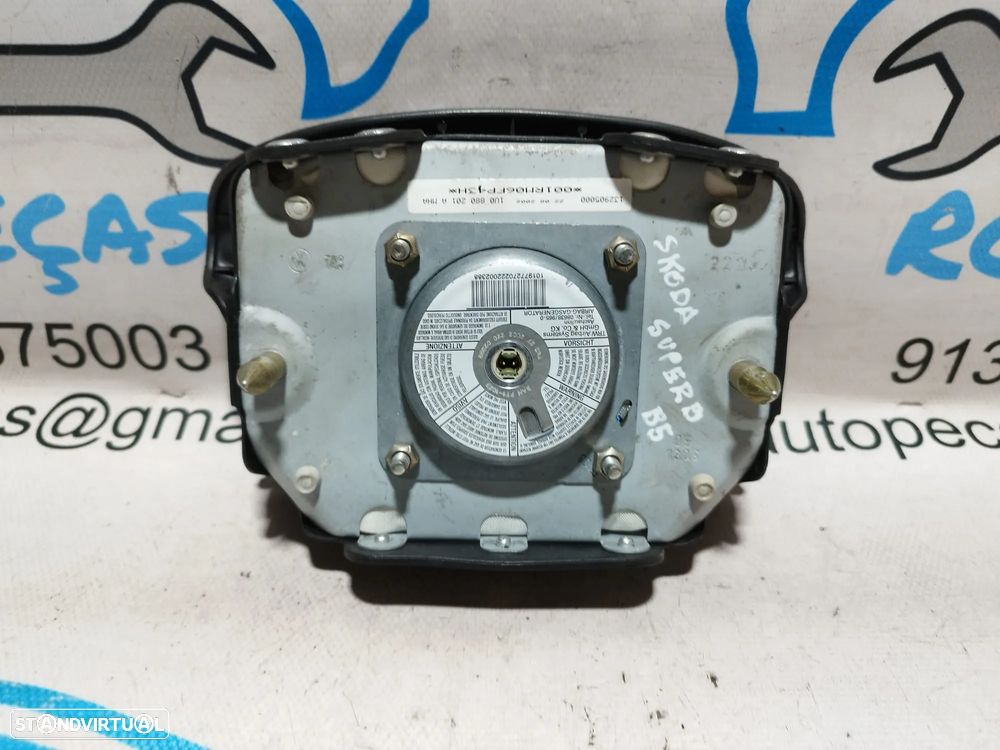 AIRBAG VOLANTE GUIADOR SKODA SUPERB I 1 MK1 3U4 1U0880201A 1U0880201 132905000 001RM06FP43H - 3