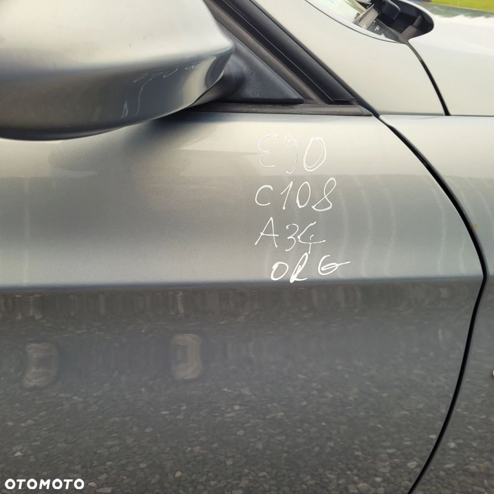 DRZWI PRAWY PRZÓD PRZEDNIE BMW E90 E91 A34 ARKTIS METALIC ORG LAKIER C108 - 3