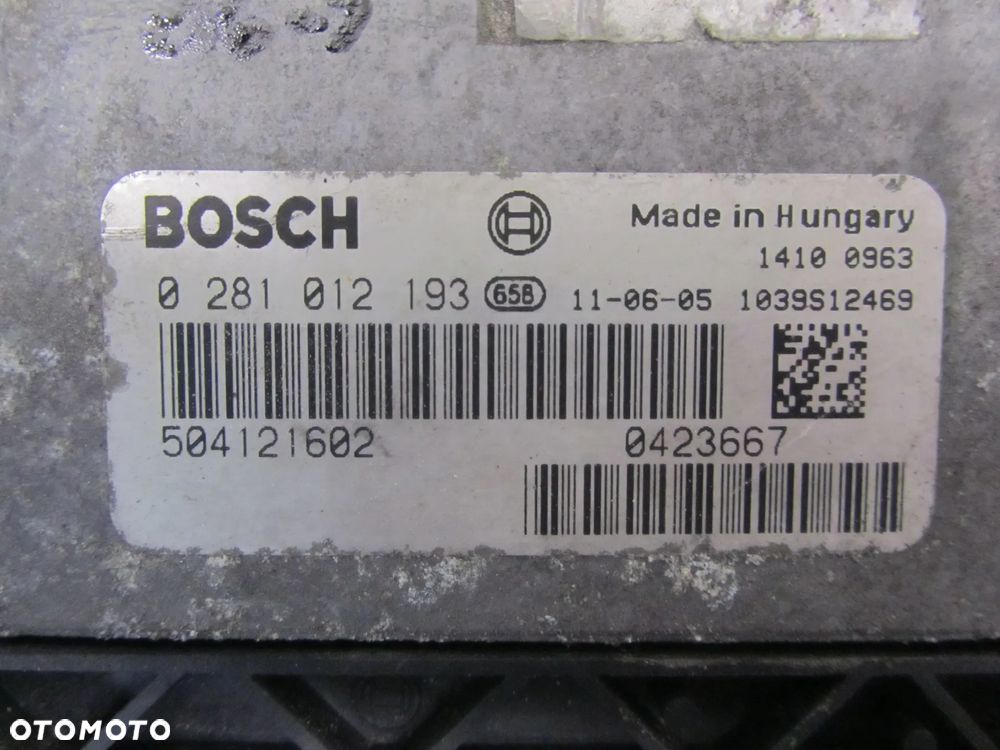 iveco daily 06->komputer sterownik silnika 0281012193 - 2