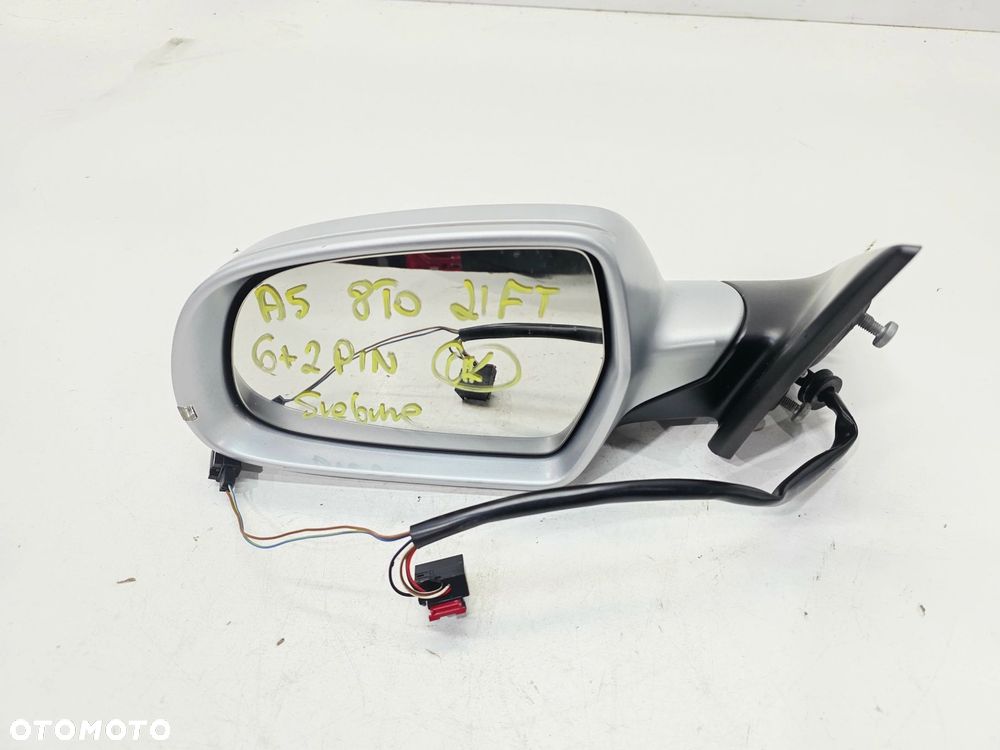 LUSTERKO ZEWNĘTRZNE LEWE AUDI A5 8T0 LIFT COUPE SREBRNE 6+2 PIN UK - 1