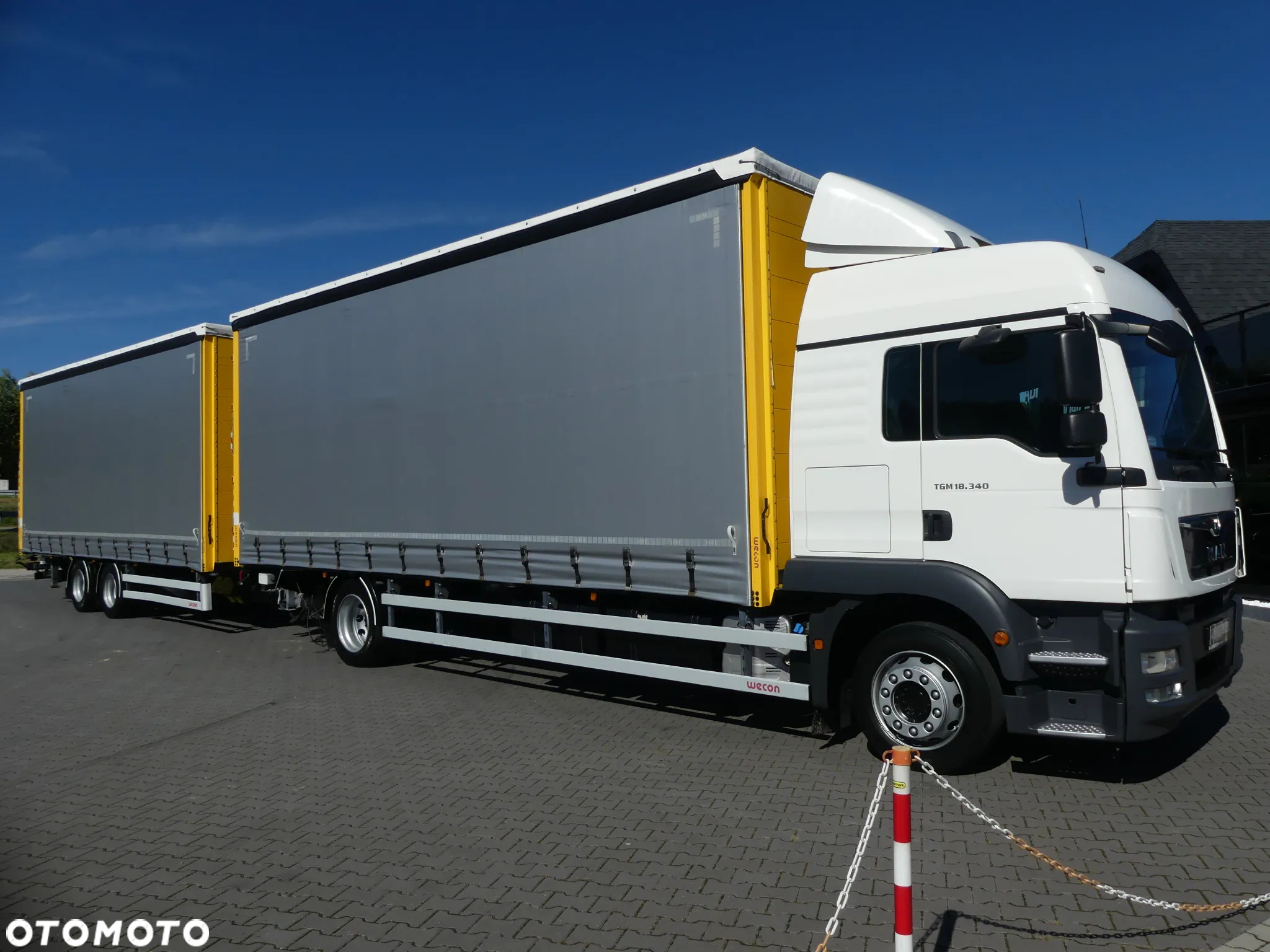 MAN TGM 18.340 / FIRANKA + WINDA / ZESTAW 38 EURO PALET / - 10