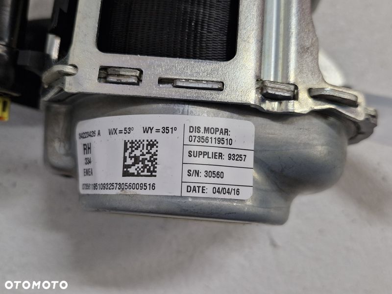 fiat 500x 500 x pas bezpieczeństwa prawy tył tylny 07356119510 - 3