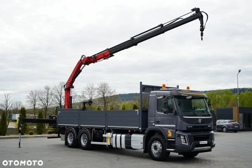 Volvo FHX 430 / SKRZYNIOWY- 7,15 M / HDS HYVA HC-183 / ROTATOR / WIDŁY DO PALET / PILOT - 7