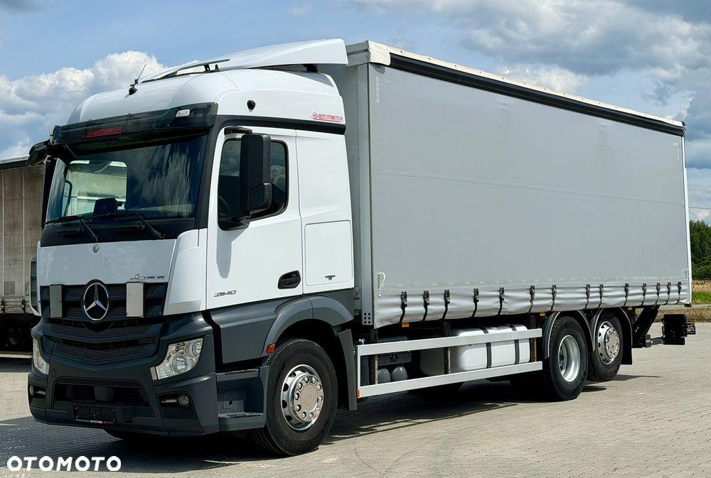 Mercedes-Benz ACTROS 2540 / FIRANKA / WINDA / 20 EUROPALET / OŚ PODNOSZONA / AUTOMAT / E6 / 2018 ROK / NISKI PRZEBIEG / SPROWADZONY - 1