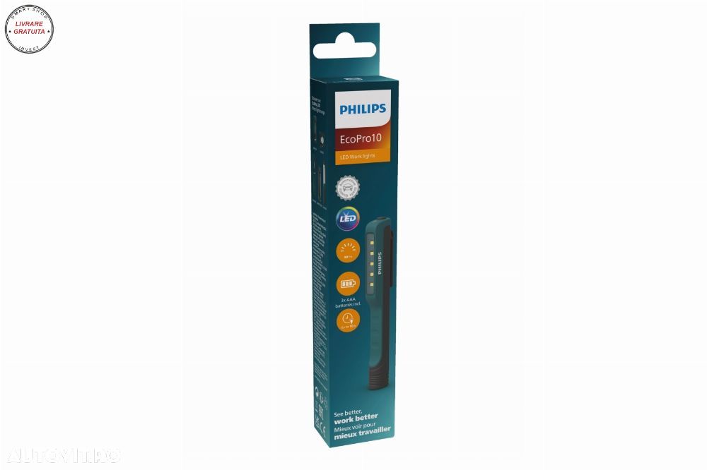 Philips Bec LED H4 12V 18W Ultinon Pro6000 5800K 1 piesa Moto + EcoPro10- livrare gratuita - 6