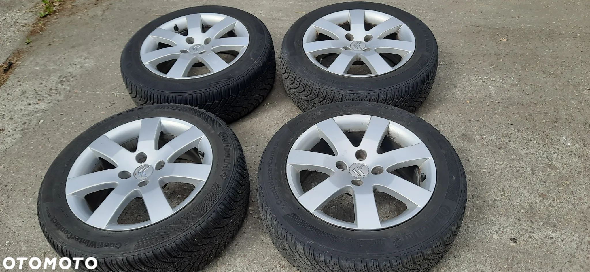 Peugeot Citroen Alufelgi 16 Koła 16 z oponami zimowymi  7x16 ET32 4x108 65,1 9680729880 KOMPLET - 1