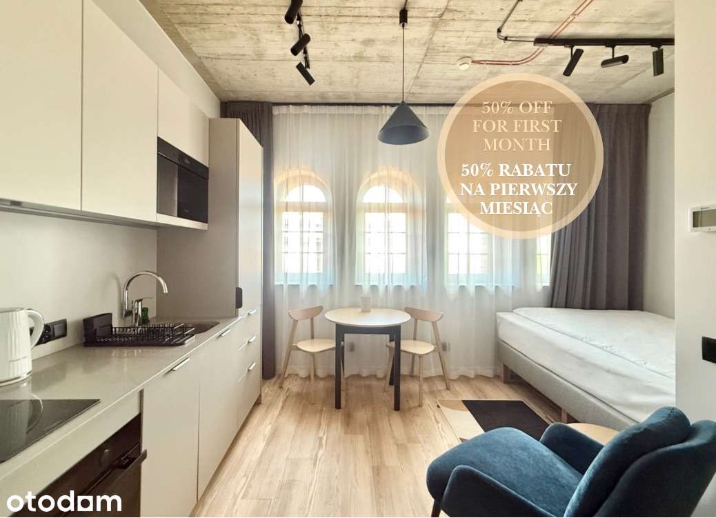 Studio 1 pokój - plus siłownia, sauna i co-working w cenie