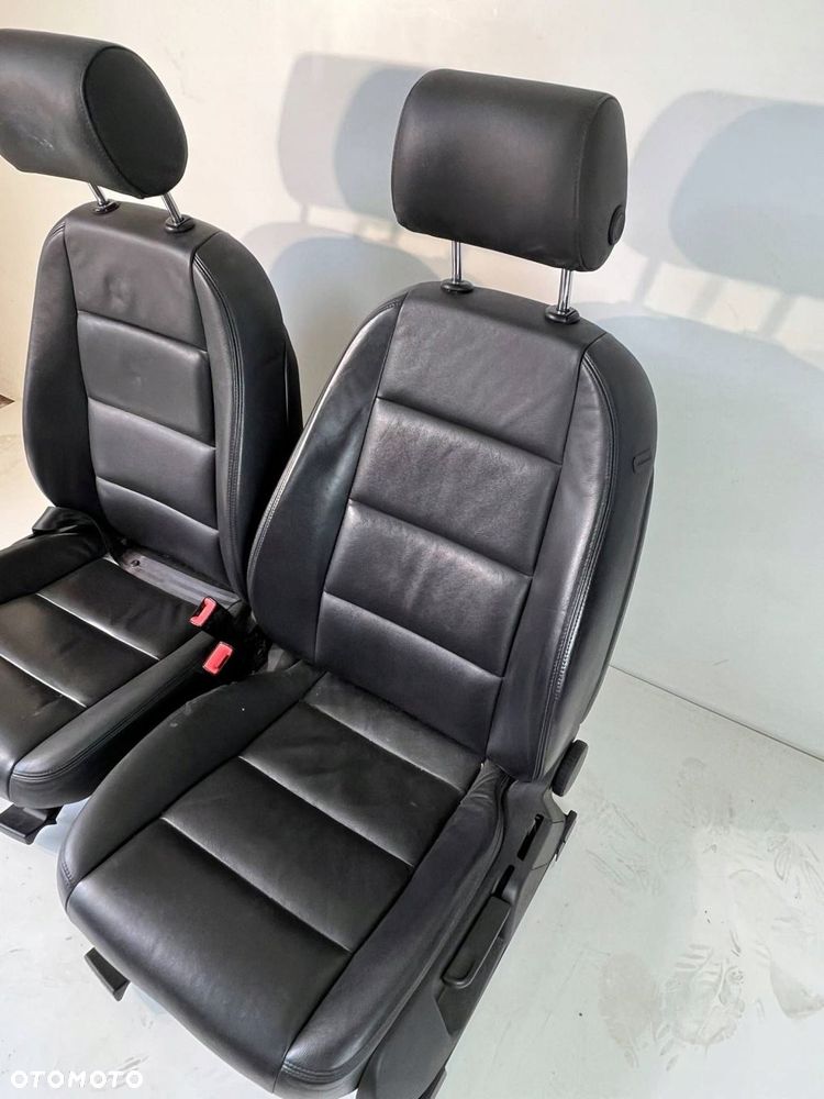 Fotele / Kanapa / Komplet CZARNA SKÓRA GRZANE Audi A6 S6 C6 4F 2010 - 14