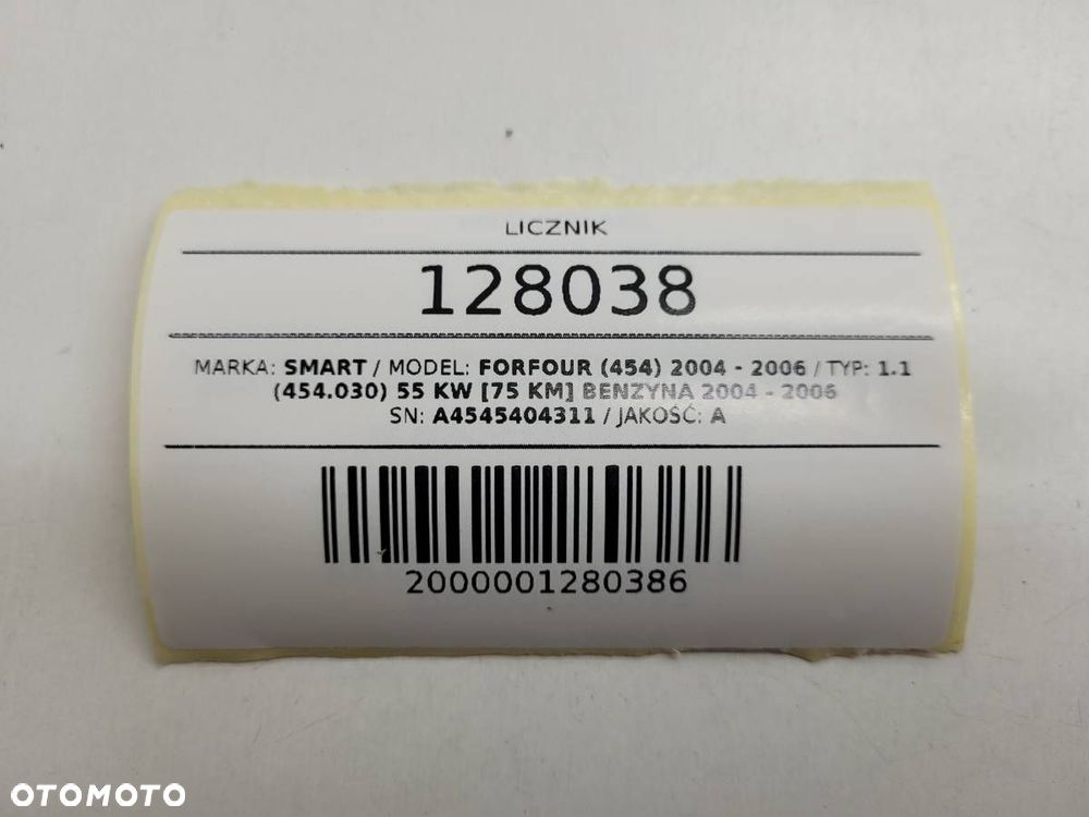 LICZNIK ZEGAR SMART FORFOUR 454 1.1 A4545404311 - 9