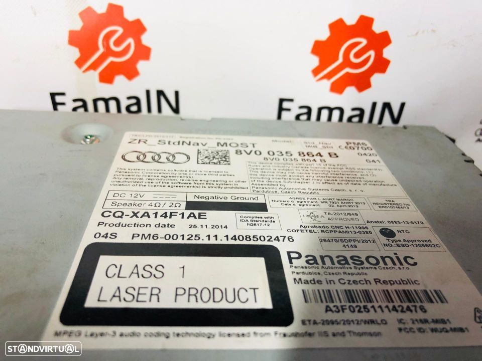 RÁDIO MULTIMÉDIA - AUDI A3 8V - 2