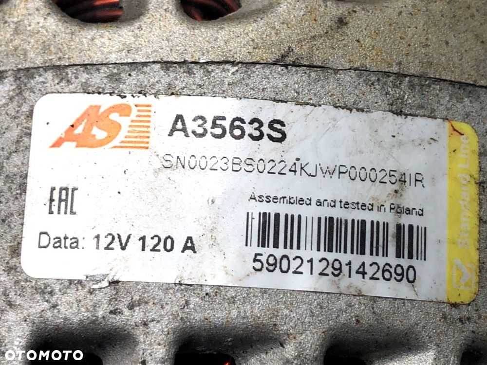 ALTERNATOR  DACIA LODGY (JS_) 2012 - 2022 1.6 SCe 100 75 kW [102 KM] benzyna 2015 - 2022 A3563S - 5