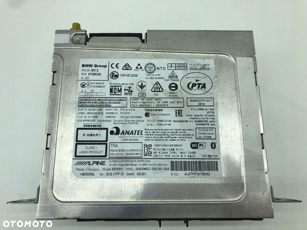 BMW F20 F32 F45 G30 RADIO NAWIGACJA 8798036 - 2