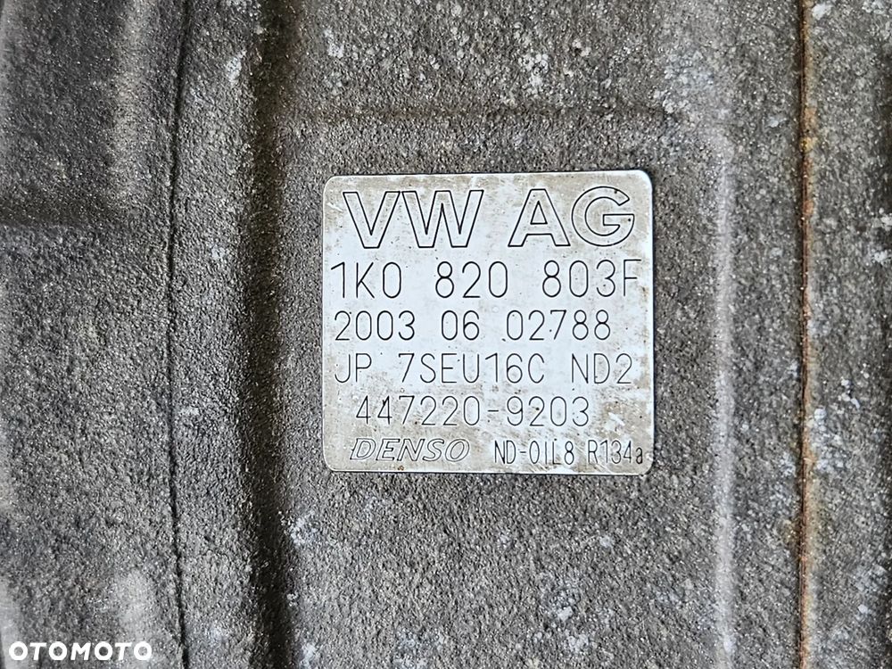 VW Golf  Passat B6 Seat Altea Audi A3 1.4  TSI 1.6 MPI FSI kompresor sprężarka klimatyzacji   1K0820859T  1K0820803 N P F - 3