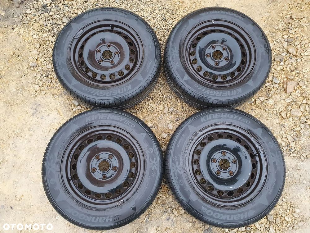 4x KOŁA LETNIE 15 FELGI VW 5x112 1K0601027C OPONY HANKOOK KINERGY ECO 195/65/R15 KOMPLET 4 SZTUKI - 1