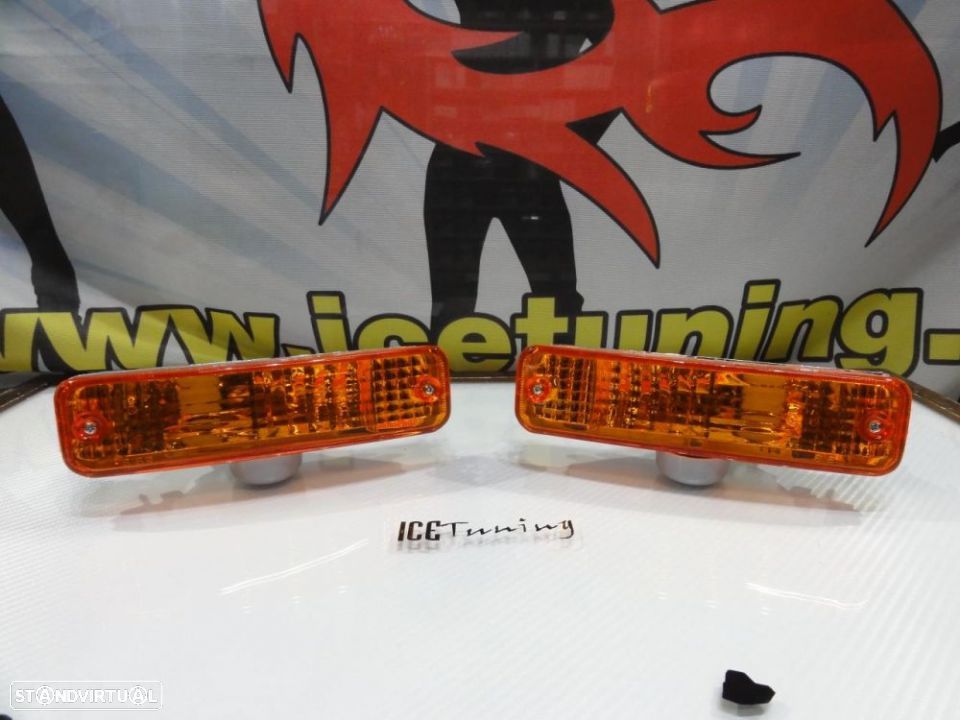 Piscas frontais + lâmpadas de pisca diaden vision para Honda Civic 88-90, Honda CRX 88-89 fundo Laranja EURO look - 1