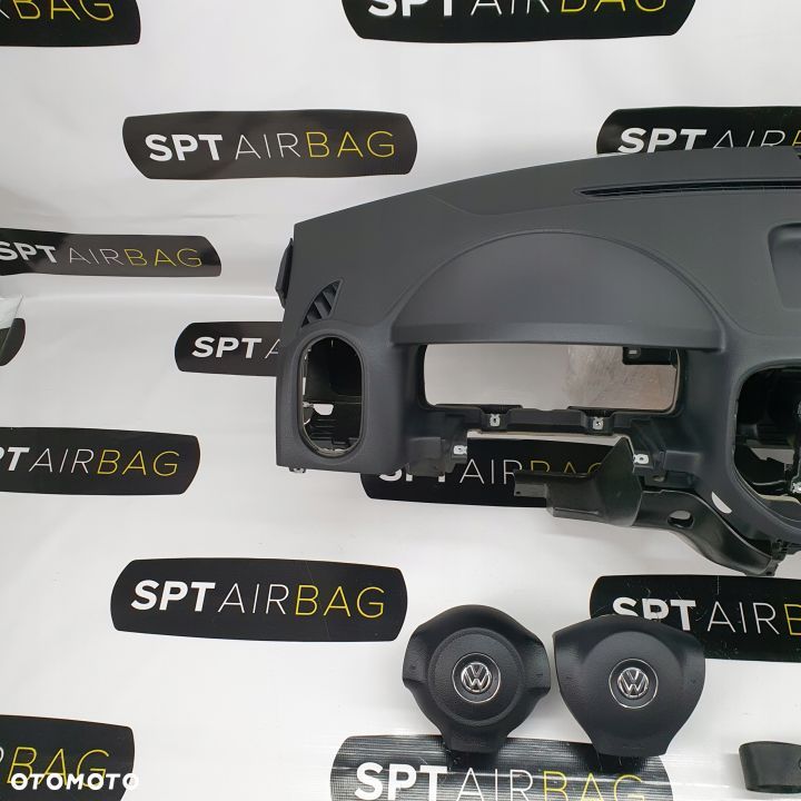 VW TIGUAN 1 I LIFT DESKA ROZDZIELCZA KONSOLA KOKPIT PULPIT PODUSZKI AIRBAG AIR BAG PASY KIT SET - 2