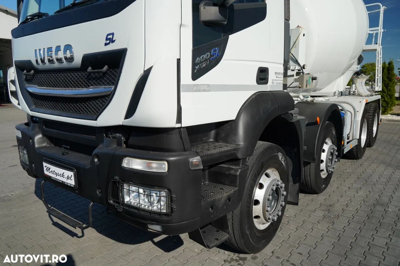 Iveco 400 SL X-WAY STRALIS / 8X4 / BETONIERĂ / IMER / ANVELOPE 100% / JANTE DIN ALIAJ / - 11
