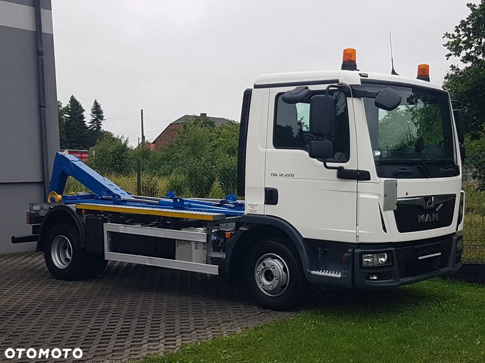 MAN TGL 12.220 HAKOWIEC SKIBICKI 4x2 KLIMA HAKOWIEC DO KONTENERÓW MANUAL 12T POD KONTENERY - 5