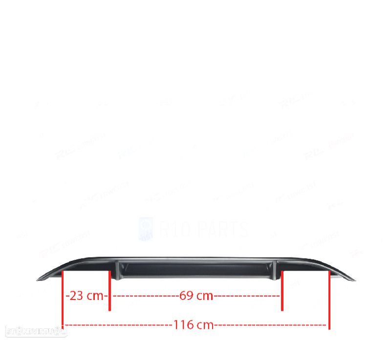 DIFUSOR VOLKSWAGEN VW GOLF 7 VII 12-17 LOOK R132 DUPLA SAIDA - 2