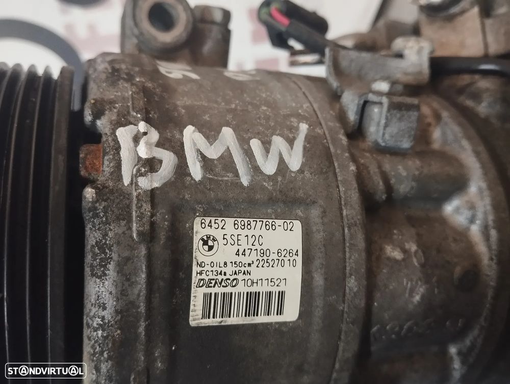 COMPRESSOR DO AC BMW 120D 320D E87 E90 E91 163CV 447190-6262 6452.6987766-01 447191-6264 - 8