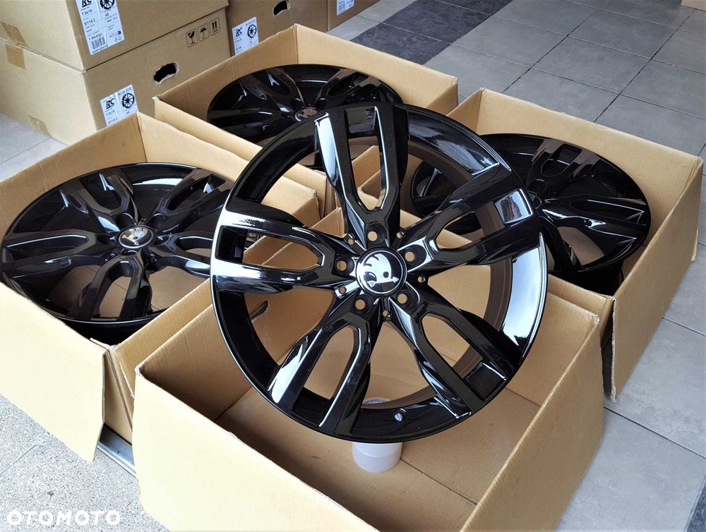 Alufelgi 18 5x112 Skoda Octavia Superb Yeti Karoq Kodiaq Czarne ! 840# - 3