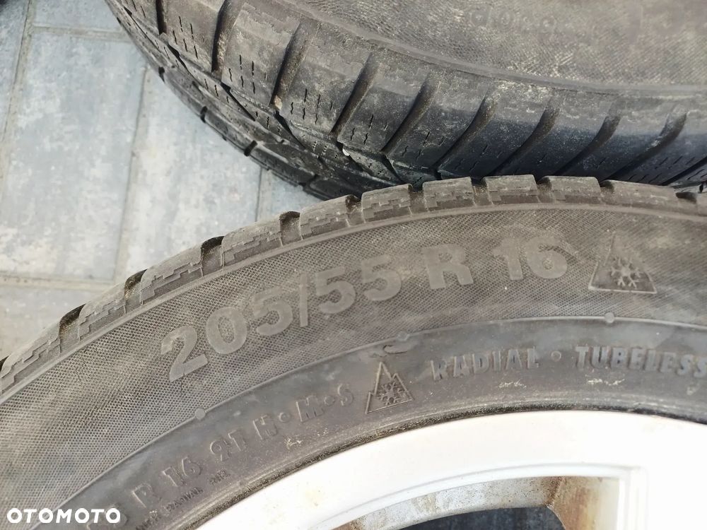 FELGI Z OPONAMI KOŁA ALUMINIOWE DEZENT VW PASSAT B5 R16 5X112 ET40 57,1 mm OPONY CONTINENTAL R16 205/55 ZIMA NR16 - 7