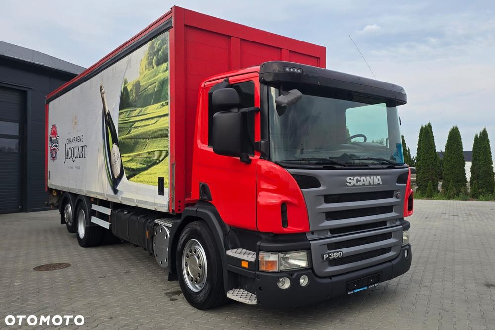 Scania P380 6x2 Euro 5 bez EGR! full air napojówka kurierka 20 palet otwierane boki rama do zabudowy! - 18
