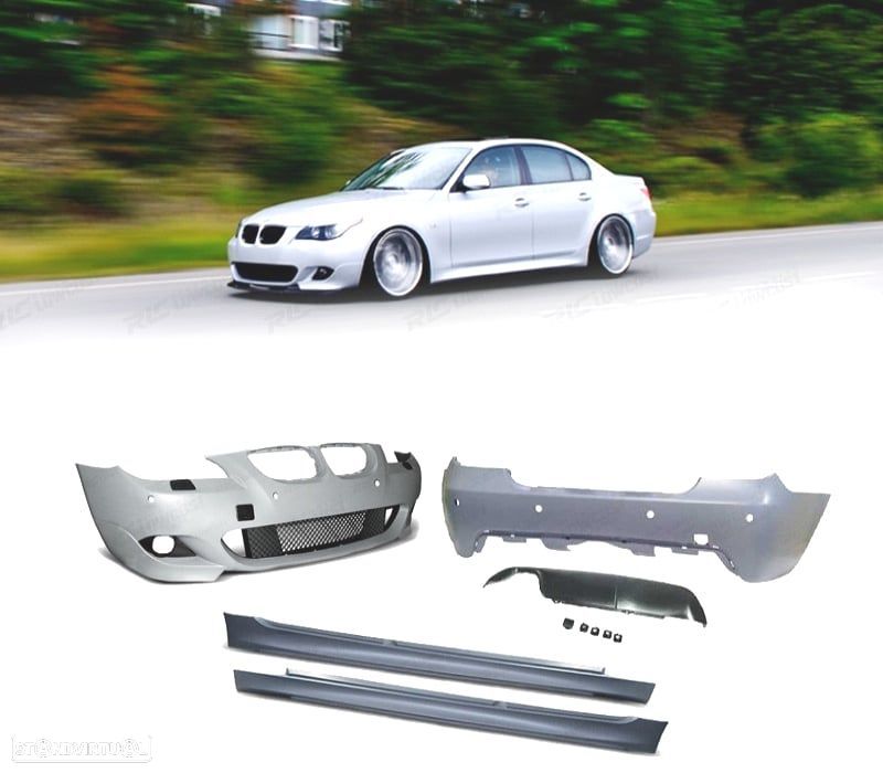 KIT CARROÇARIA BMW E60 03-07 LOOK M PDC 30mm - 1