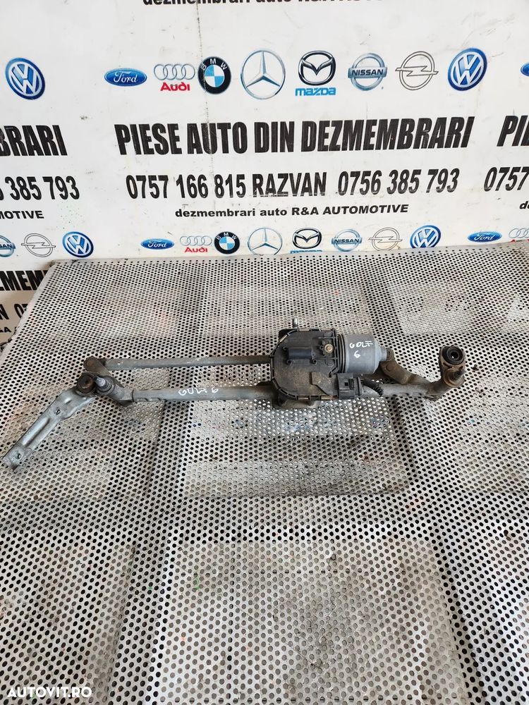 Ansamblu Motoras Stergator Vw Golf 6 Volan Stanga Europa - Dezmembrari Arad - 1