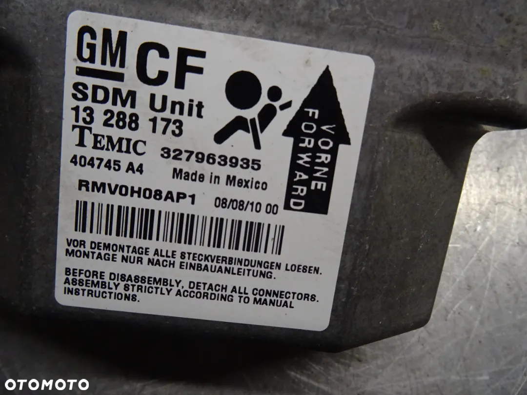 OPEL ZAFIRA B LIFT 1.7CDTI MODUŁ SENSOR AIRBAG 13288178 - 4