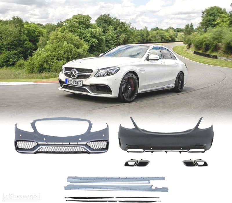KIT DE CARROÇARIA MERCEDES CLASE C W205 14-18 LOOK C63 AMG - 1