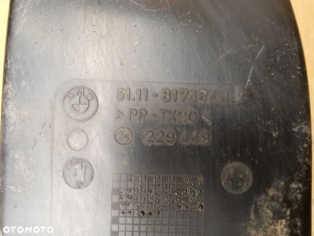 Rura dolot kanał powietrza chłodzenie tarczy prawe BMW 5 E39 8174844 - 6