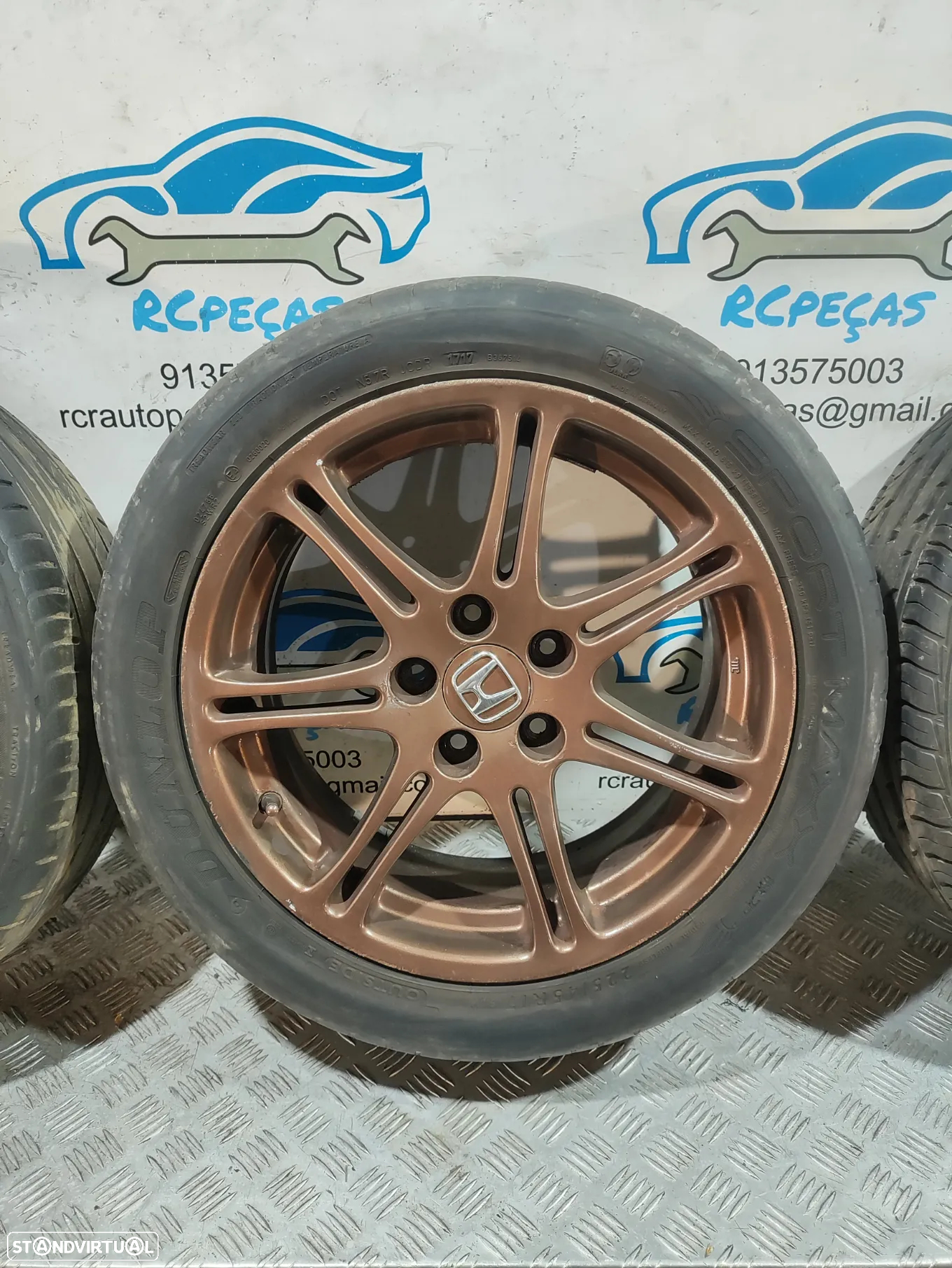 Conjunto Jantes 17 Originais Honda Civic 7 VII EP3 Type R 7J ET45 5x114,3 - 6