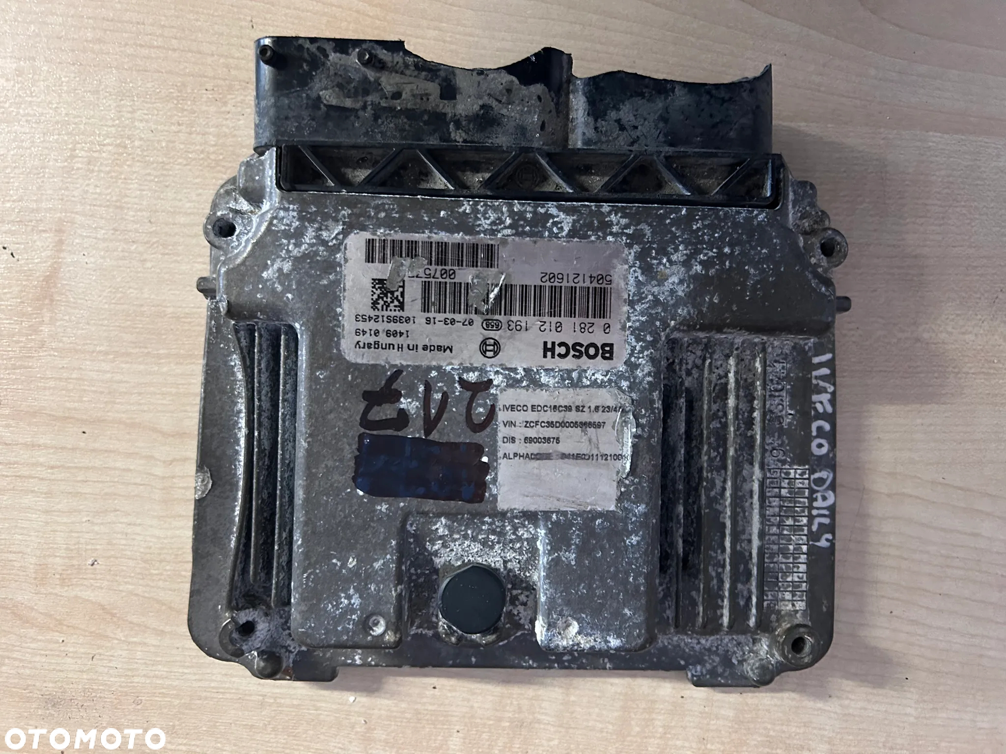 KOMPUTER STEROWNIK SILNIKA IVECO DAILY 504121602   0281012193 - 7