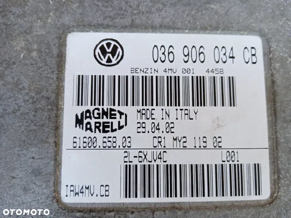 Komputer sterownik silnika Skoda Fabia I 1.4 16V 036906034CB - 4