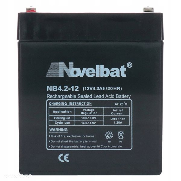Akumulator PR 12V 4,2Ah AGM L Novelbat do UPS - 3