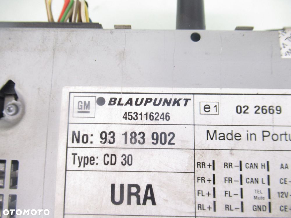 RADIO CD30 OPEL ASTRA III H 453116246 317099190 - 10