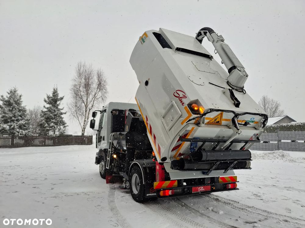 Renault Midlum 220 DXI Zamiatarka SEMAT Zoeller Johnston Szczotki L/R Obie Strony 2013r Napęd Hydrostat 36 tyś Kilometrów 3132 Mth Euro 5 Rura Do Liści Studzienek - 28