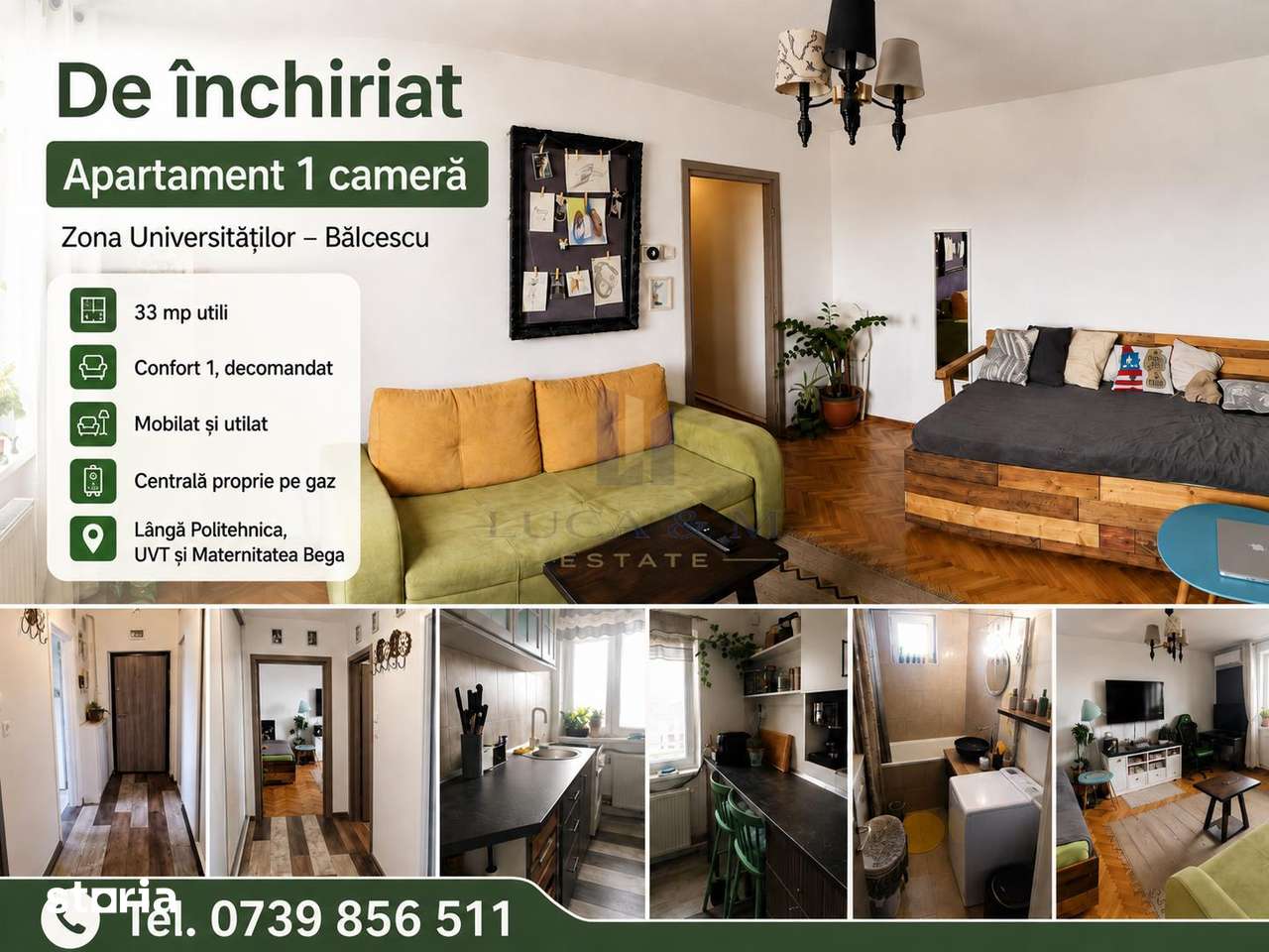 Apartament 1 camera Universitate Politehnica Balcescu — fotografia 1