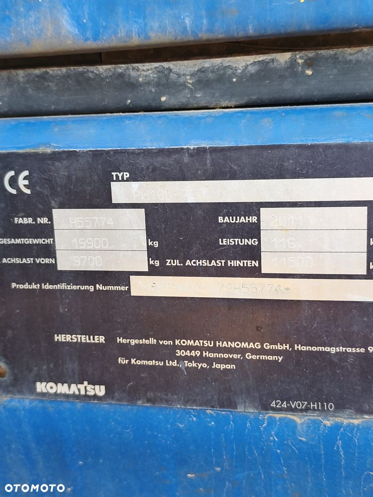 Komatsu PW180 - 7