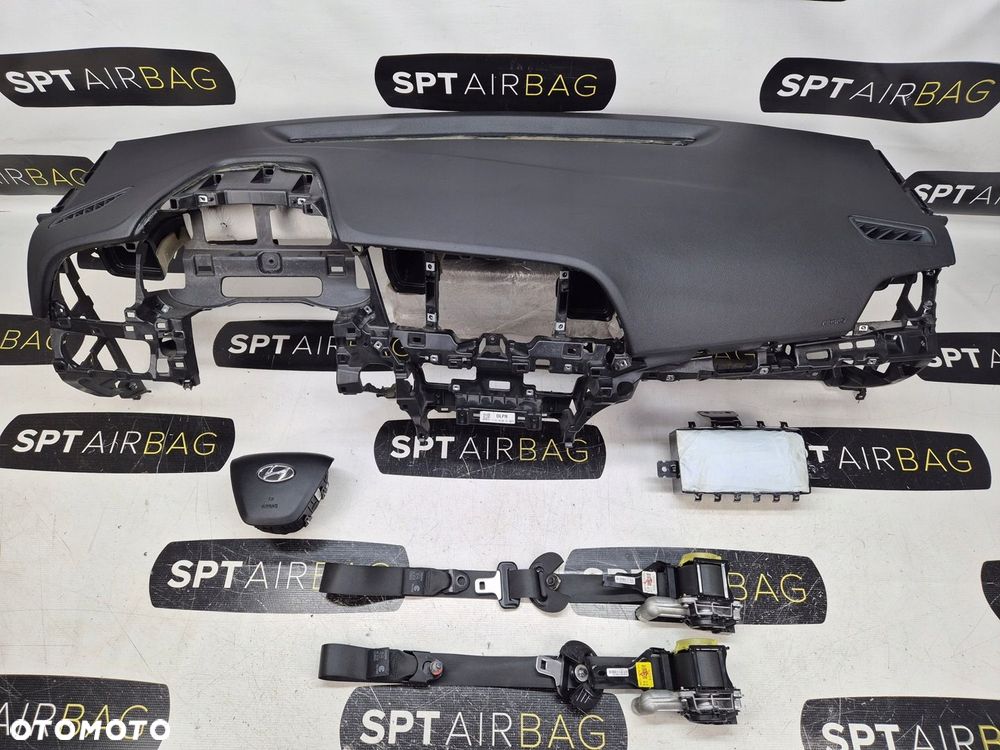 HYUNDAI ELANTRA DESKA ROZDZIELCZA KONSOLA KOKPIT PULPIT PODUSZKI AIRBAG AIR BAG PASY KIT SET - 1