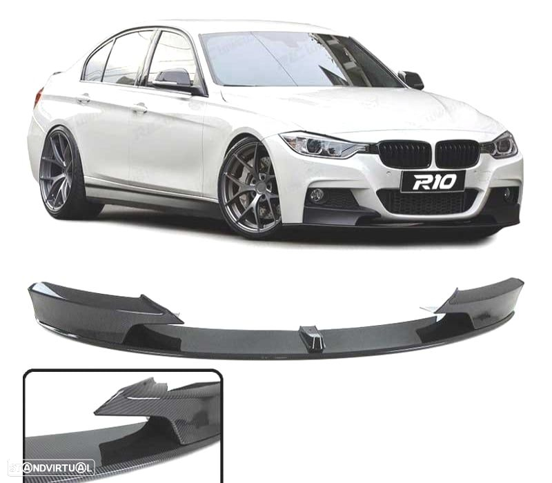 SPOILER LIP FRONTAL BMW SÉRIE 3 F30 F31 11-15 LOOK M PERFORMANCE CARBONO - 5