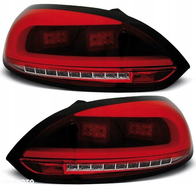 Lampy tylne L+R LED Bar Diodowe Tuning Red White VW Scirocco 1k8 2008-2014 - 1