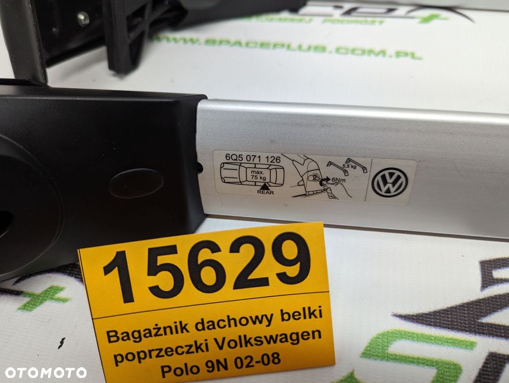 Bagażnik dachowy bazowy belki poprzeczki Volkswagen Polo 5 9N 02-09 - 6