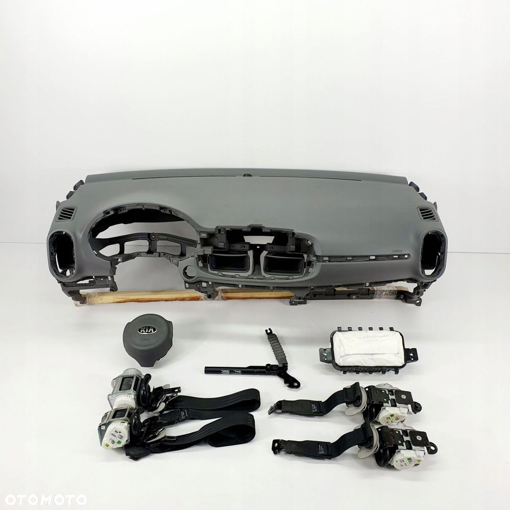 PICANTO X DESKA ROZDZIELCZA KONSOLA KOKPIT PULPIT PODUSZKI AIRBAG AIR BAG PASY KIT SET - 1