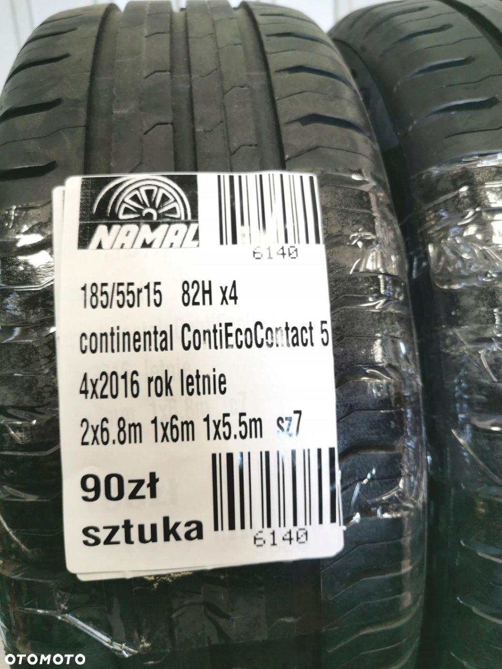 185/55R15 continental 2016 opony letnie 6,8mm 6140 - 10