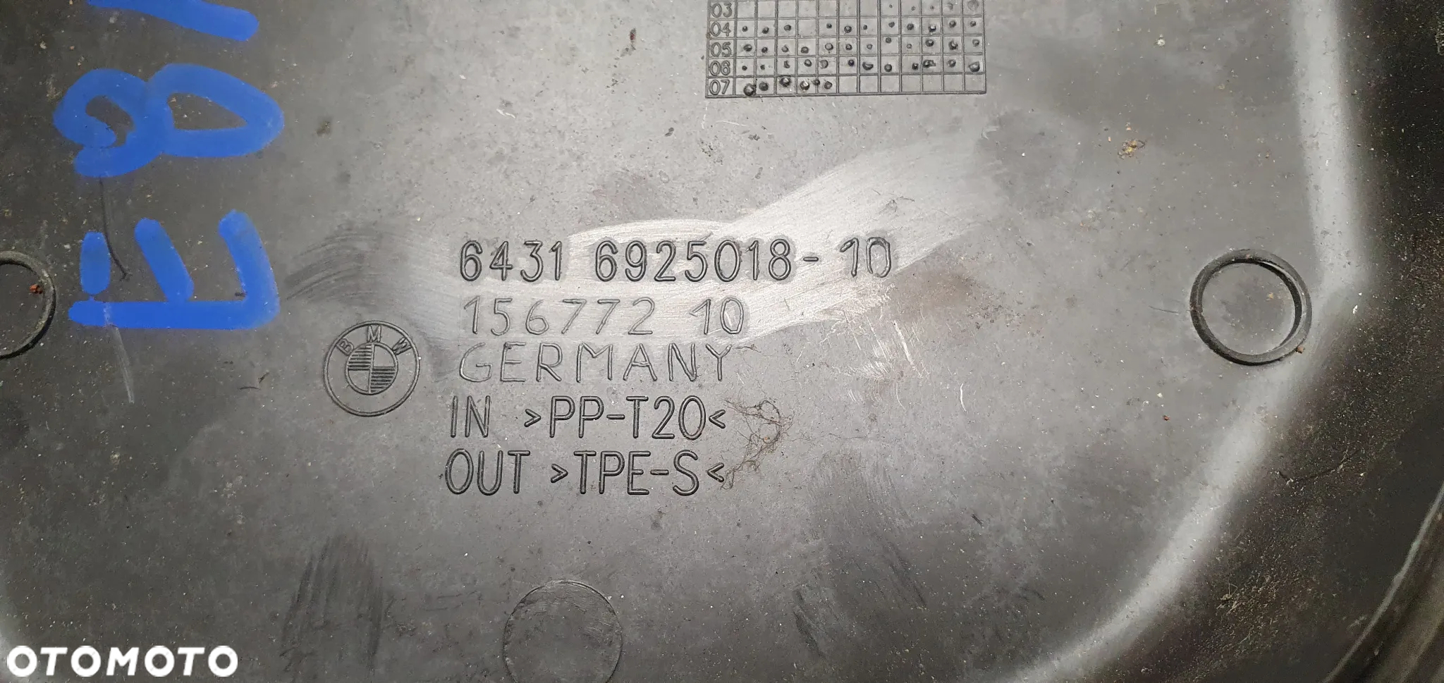 Osłona podszybia zaślepka kielicha prawa BMW 1 E81 E87 6925018 - 5