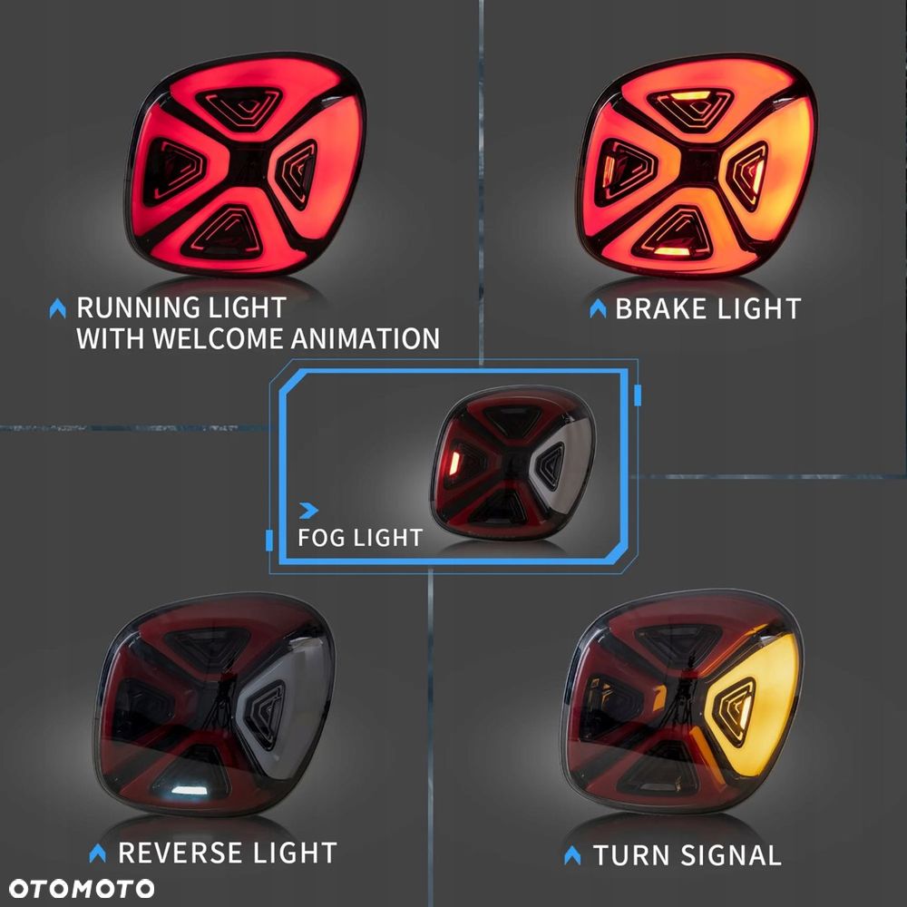 lampy tylne kpl full led neon diodowe tuning smart fortwo iii 3 w 453 14-19 - 8